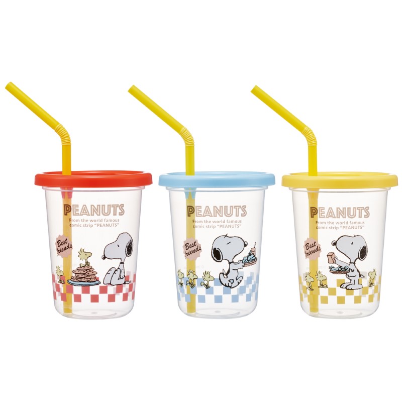 【SALE】 PEANUTS  ストロー付タンブラー３個